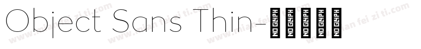 Object Sans Thin字体转换